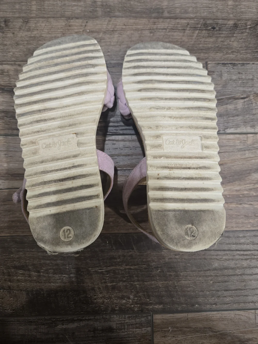 Cat & Jack Lavender Braided Strap Sandals for Girls